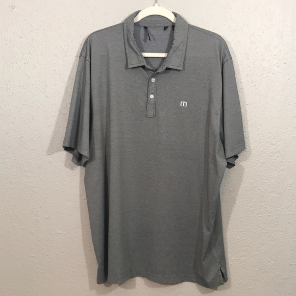 Travis Mathew Black & White Short Sleeve Golf Polo Shirt size XXL - Picture 1 of 12